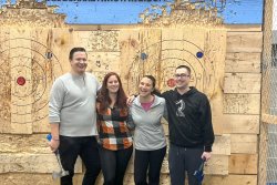 Ax throwing with Steve and Dani